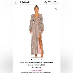 Beautiful multicolour house of Harlow evening gown